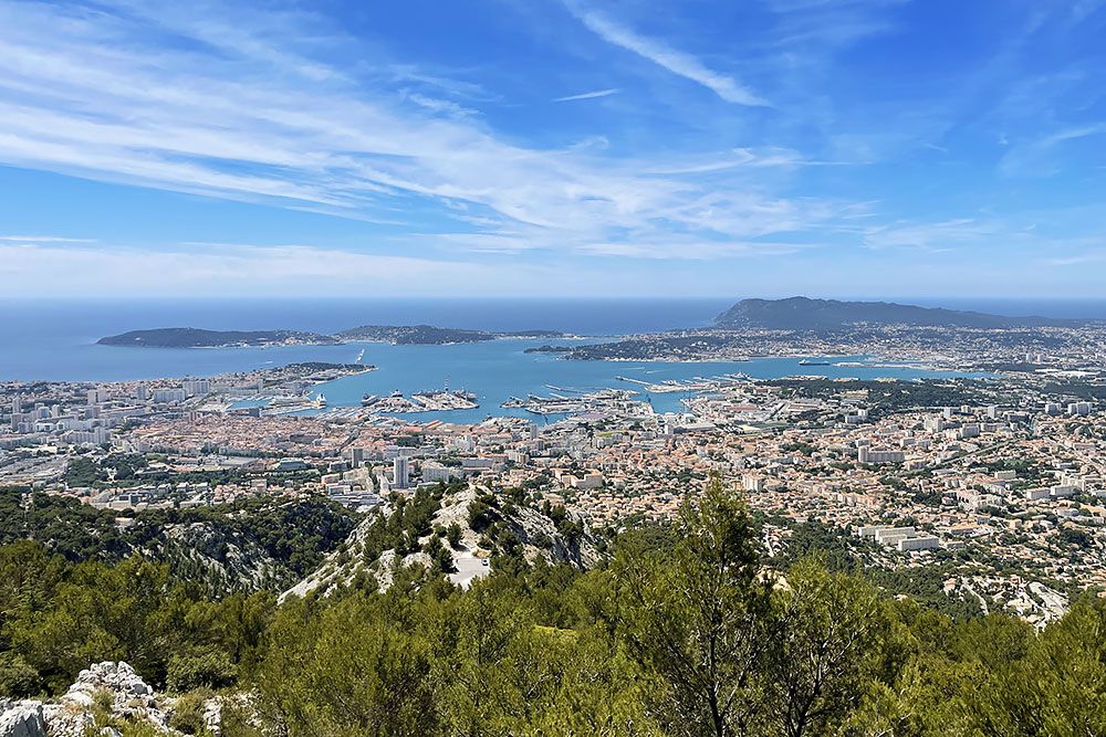 Uitzicht bij museum over Operatie Dragoon bij Toulon