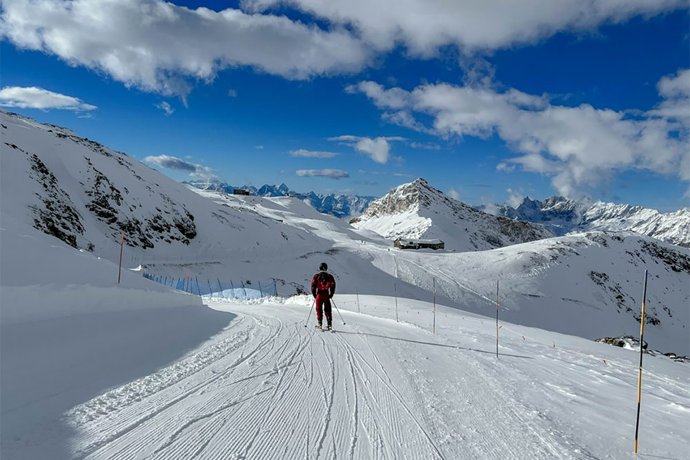 relaxte afdaling in de Aostavallei