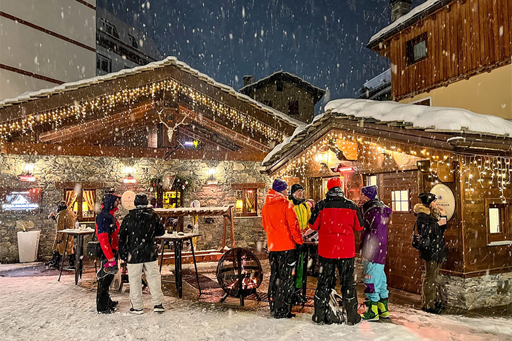 Sneeuwval bij aankomst