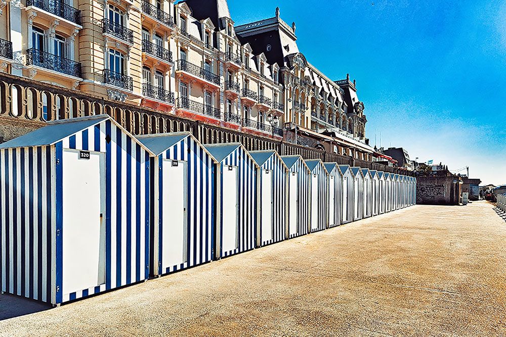 Strandhutjes bij Cabourg