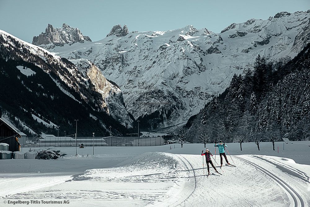 Langlaufen bij Engelberg-Titlis