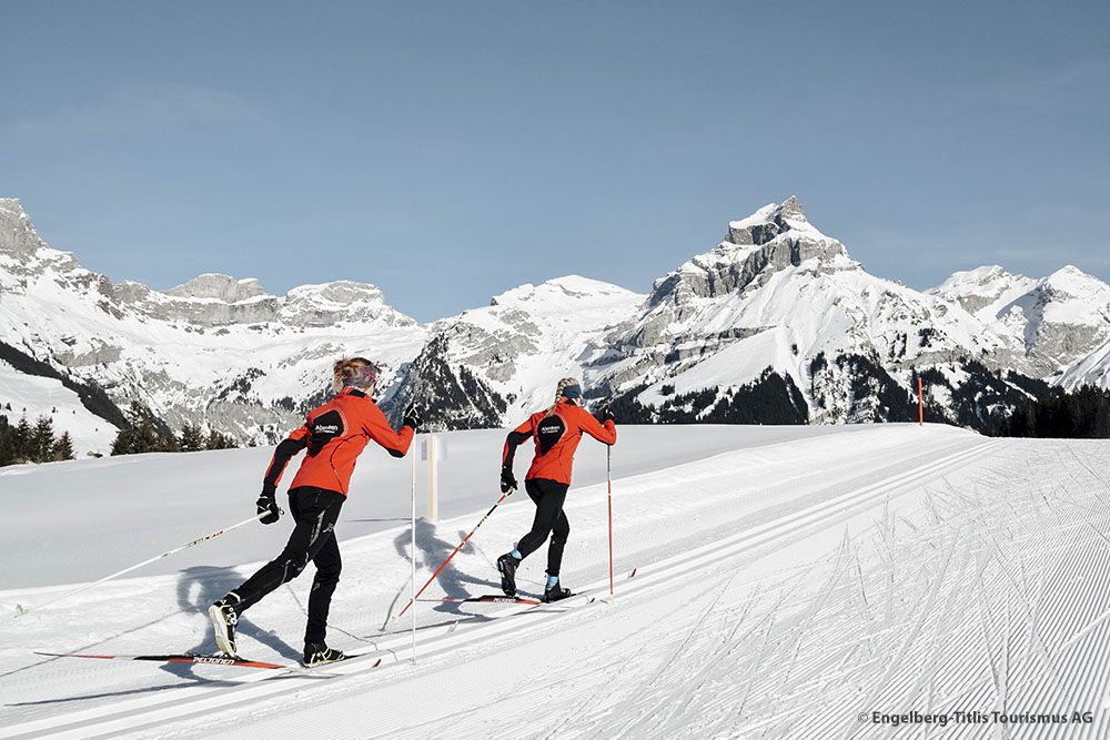 Langlaufen bij Engelberg-Titlis